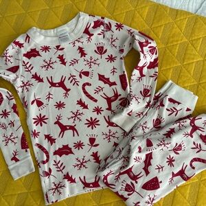 Hanna Andersson Red and White Kids Pajama Set